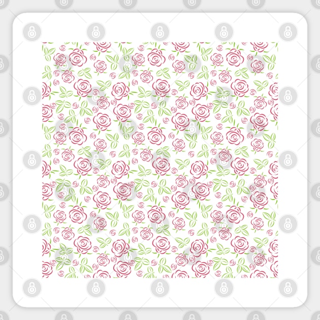 Roses pattern Sticker by Julia_Faranchuk